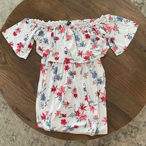 Long Flounce Floral Dress